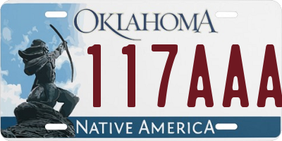 OK license plate 117AAA