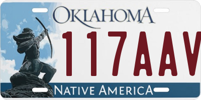 OK license plate 117AAV