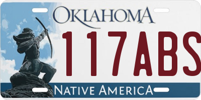 OK license plate 117ABS