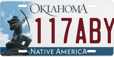 OK license plate 117ABY