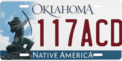 OK license plate 117ACD