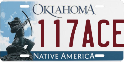 OK license plate 117ACE