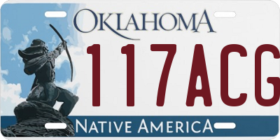 OK license plate 117ACG