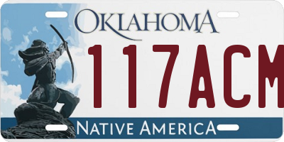 OK license plate 117ACM