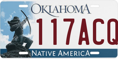 OK license plate 117ACQ