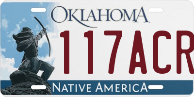 OK license plate 117ACR