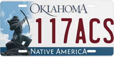 OK license plate 117ACS