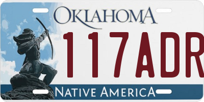 OK license plate 117ADR