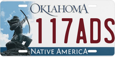 OK license plate 117ADS
