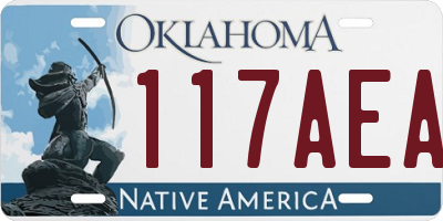 OK license plate 117AEA