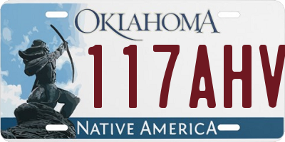 OK license plate 117AHV