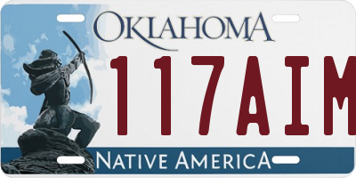 OK license plate 117AIM