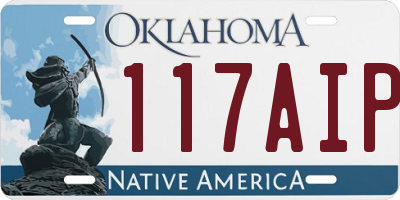 OK license plate 117AIP