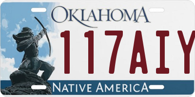OK license plate 117AIY