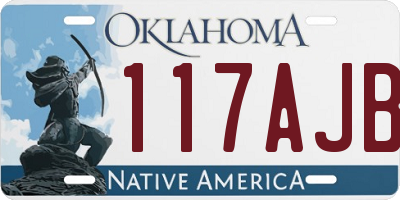 OK license plate 117AJB