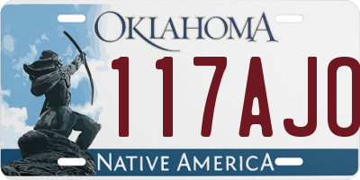 OK license plate 117AJO