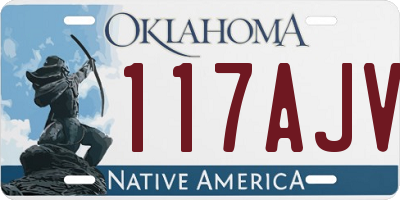 OK license plate 117AJV