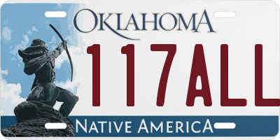 OK license plate 117ALL