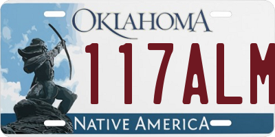 OK license plate 117ALM