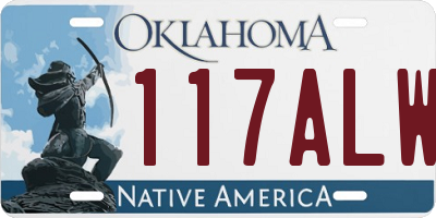 OK license plate 117ALW