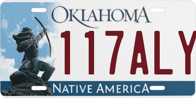 OK license plate 117ALY