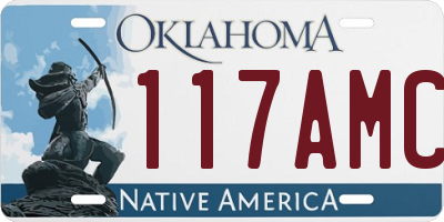 OK license plate 117AMC