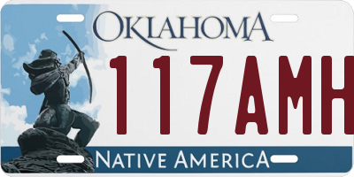 OK license plate 117AMH