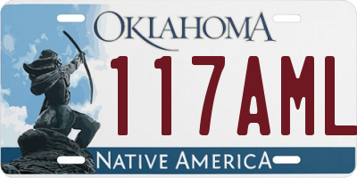 OK license plate 117AML