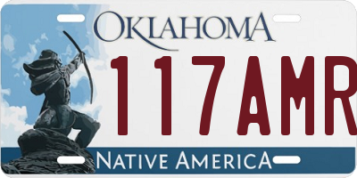 OK license plate 117AMR