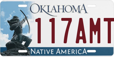 OK license plate 117AMT