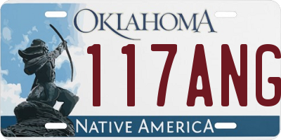 OK license plate 117ANG