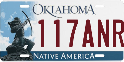 OK license plate 117ANR