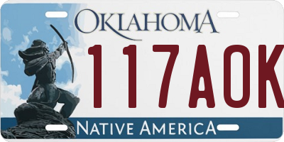 OK license plate 117AOK