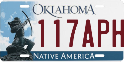 OK license plate 117APH