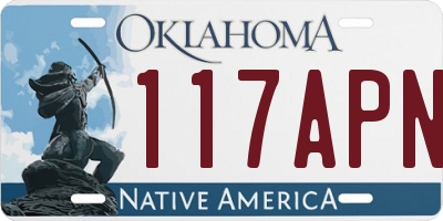 OK license plate 117APN