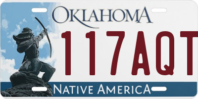 OK license plate 117AQT
