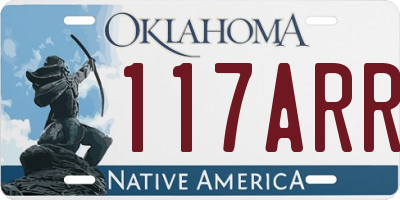 OK license plate 117ARR