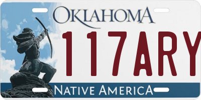 OK license plate 117ARY