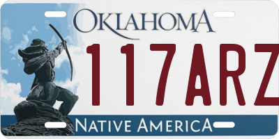 OK license plate 117ARZ