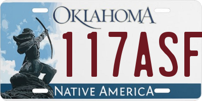 OK license plate 117ASF