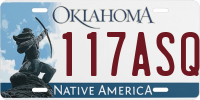OK license plate 117ASQ