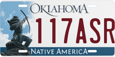 OK license plate 117ASR