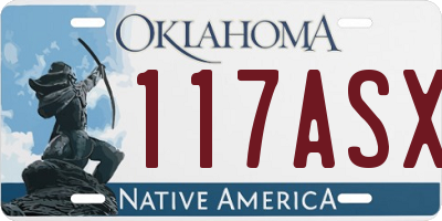 OK license plate 117ASX
