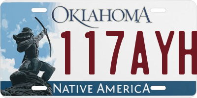 OK license plate 117AYH