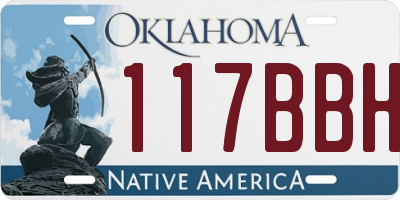 OK license plate 117BBH