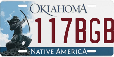 OK license plate 117BGB