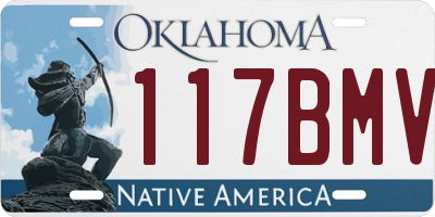 OK license plate 117BMV