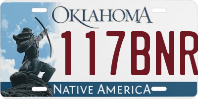 OK license plate 117BNR