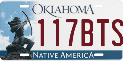 OK license plate 117BTS