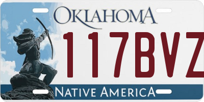 OK license plate 117BVZ